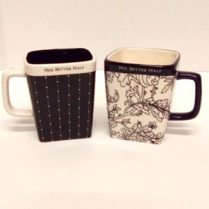 Hallmark His and Her Better Half Mugs